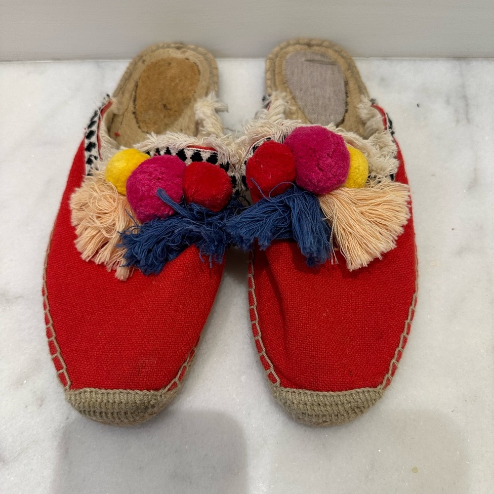 Soludos Woven Espadrille Slides - Picture 3 of 3